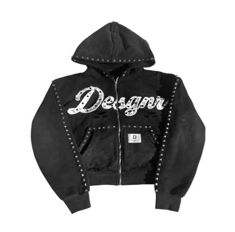 Black (Gemstone) Zip-up
