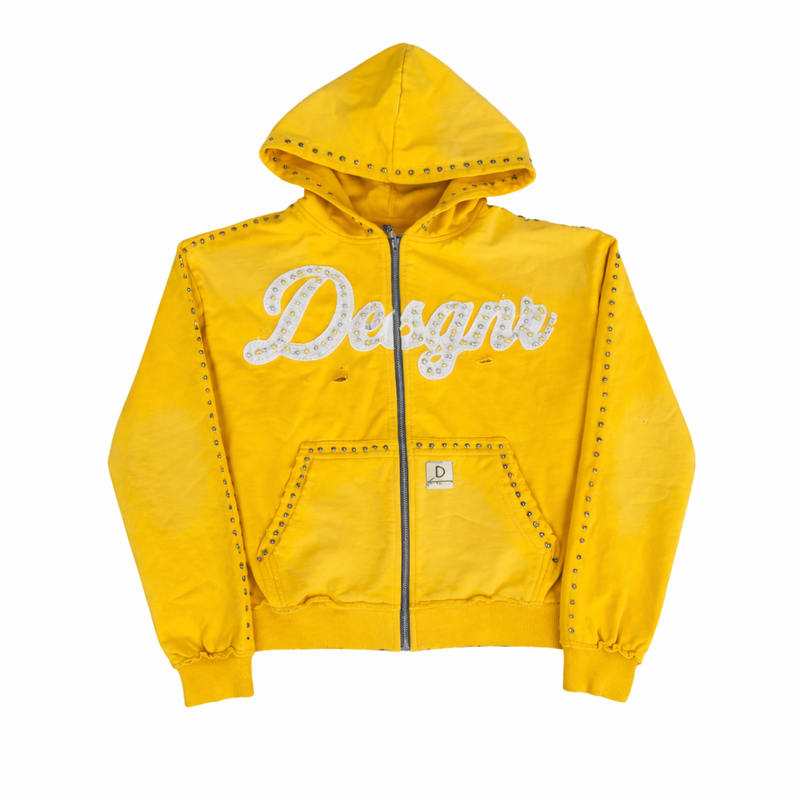 Yellow “Gemstone” Zip-up